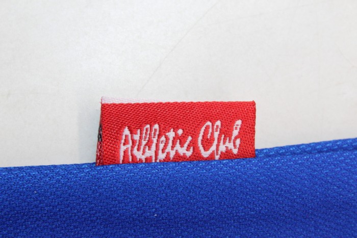 with LFP Patch Retro Jersey 2001/2003 Athletic Bilbao Away Blue Soccer Jersey Vintage Football Shirt