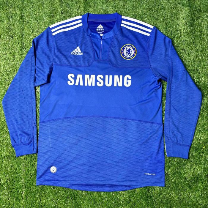 Long Sleeve Retro Jersey 2009-2010 Chelsea Home Blue Soccer Jersey Vintage Football Shirt