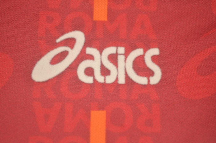 with Serie A Patch Retro Jersey 1996-1997 As Roma Home Soccer Jersey Vintage Football Shirt