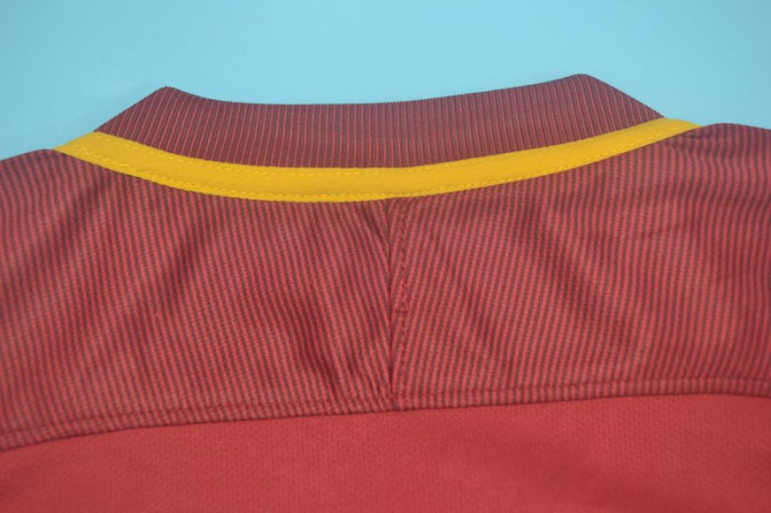 with Serie A+Golden 10 Patch without Sponor Logo Retro Jersey 2017-2018 As Roma Home Soccer Jersey Vintage Football Shirt