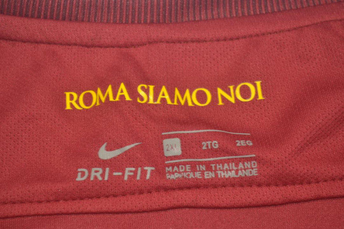 with Golden 10 Patch without Sponor Logo Retro Jersey 2017-2018 As Roma 10 Special Letterings Home Soccer Jersey Vintage Football Shirt