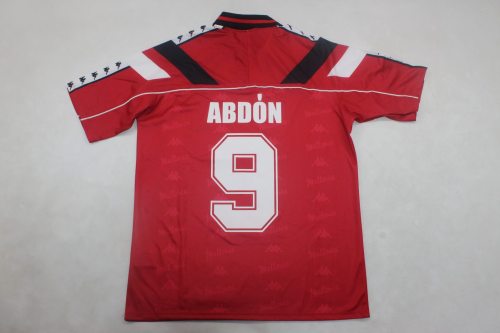 with Sponor Logo Retro Jersey 1994-1995 Mallorca ABDON 9 Home Soccer Jersey Vintage Football Shirt