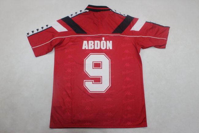 with Sponor Logo Retro Jersey 1994-1995 Mallorca ABDON 9 Home Soccer Jersey Vintage Football Shirt