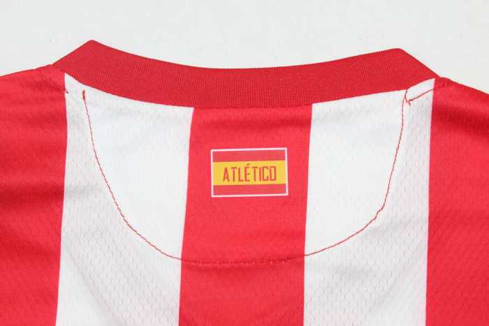 with LFP Patch Retro Jersey 2012-2013 Atletico Madrid Home Soccer Jersey Vintage Football Shirt