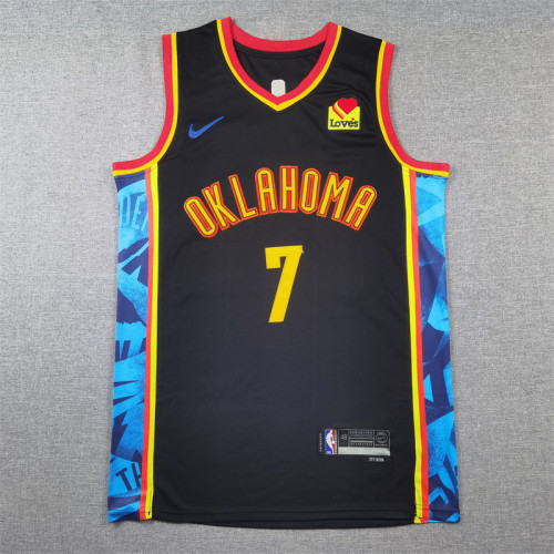 2025 City Edition Oklahoma City Thunder HOLMGREN 7 Black NBA Jersey Basketball Shirt