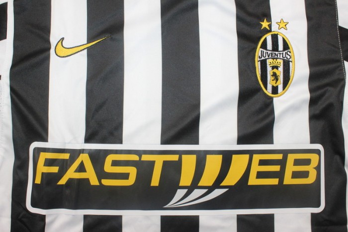 with Scudetto+Serie A Patch Retro Jersey 2003-2004 Juventus Home Soccer Jersey Vintage Football Shirt