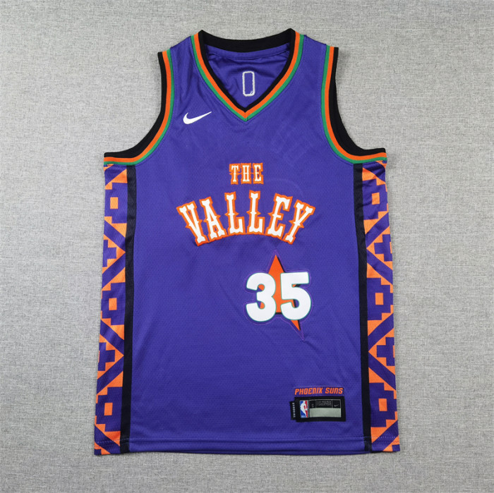 Youth 2025 City Edition Phoenix Suns 35 DURANT Purple NBA Jersey Child Basketball Shirt