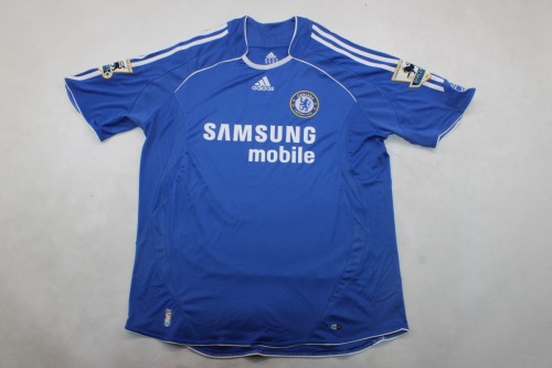 with EPL Patch Retro Jersey 2006-2007 Chelsea Home Soccer Jersey Vintage Football Shirt