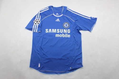 with UCL Patch Retro Jersey 2006-2007 Chelsea Home Soccer Jersey Vintage Football Shirt