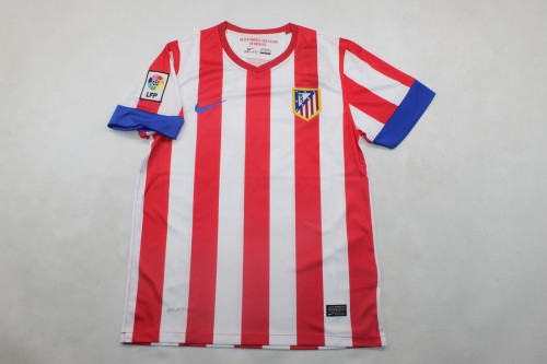 with LFP Patch Retro Jersey 2012-2013 Atletico Madrid Home Soccer Jersey Vintage Football Shirt