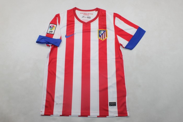 with LFP Patch Retro Jersey 2012-2013 Atletico Madrid Home Soccer Jersey Vintage Football Shirt