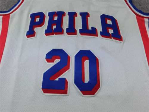 Philadelphia 76ers 20 McCAIN White NBA Jersey Basketball Shirt