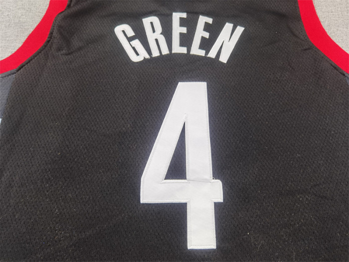 Houston Rockets Green 4 Black Basketball Shirt NBA Jersey
