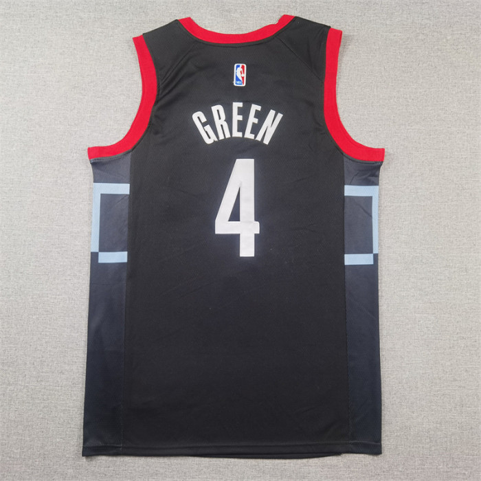 Houston Rockets Green 4 Black Basketball Shirt NBA Jersey