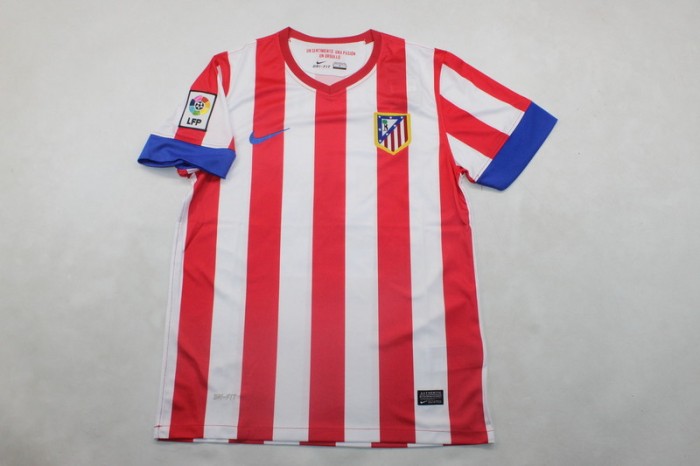 with LFP Patch Retro Jersey 2012-2013 Atletico Madrid MIRANDA 23 Home Soccer Jersey Vintage Football Shirt
