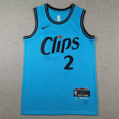 2025 City Edition New Los Angeles Clippers 2 LEONARD Blue NBA Jersey Basketball Shirt