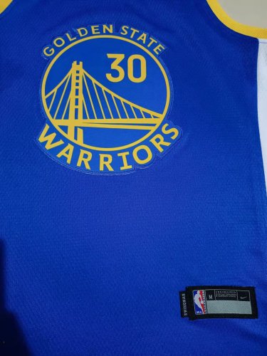 Youth Kids 2024 Golden State Warriors 30 CURRY Blue NBA Jersey Child Basketball Shirt