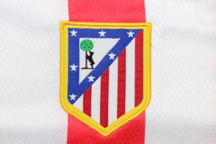 with LFP Patch Retro Jersey 2012-2013 Atletico Madrid Home Soccer Jersey Vintage Football Shirt