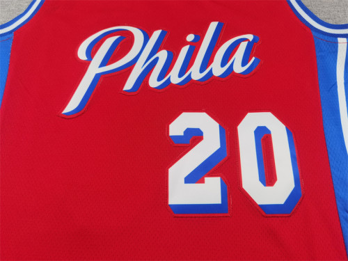 Philadelphia 76ers 20 McCAIN Red NBA Jersey Basketball Shirt