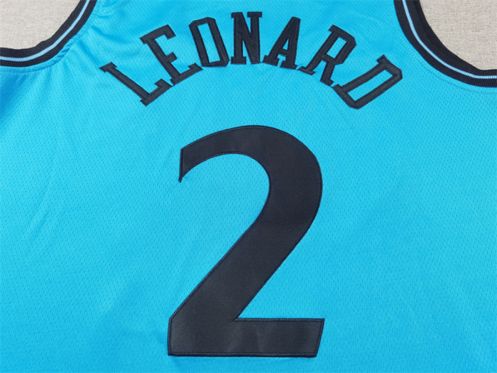 2025 City Edition New Los Angeles Clippers 2 LEONARD Blue NBA Jersey Basketball Shirt