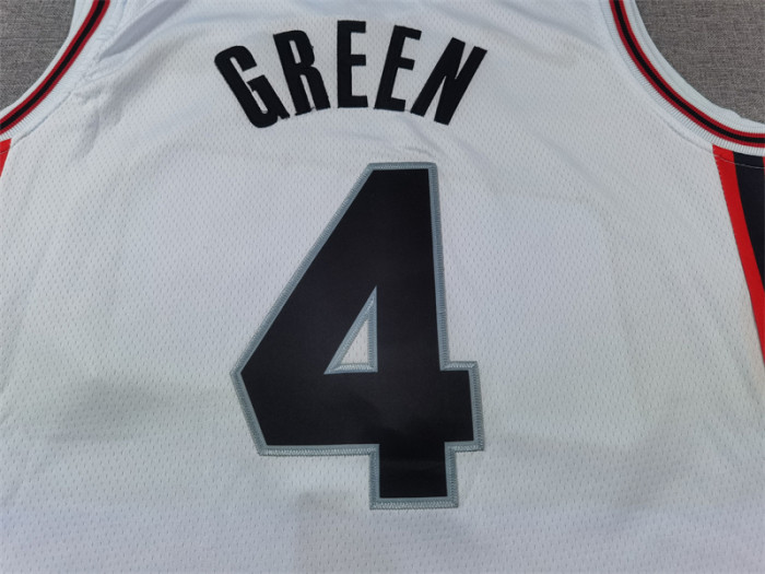 2025 City Edition Houston Rockets Green 4 White Basketball Shirt NBA Jersey