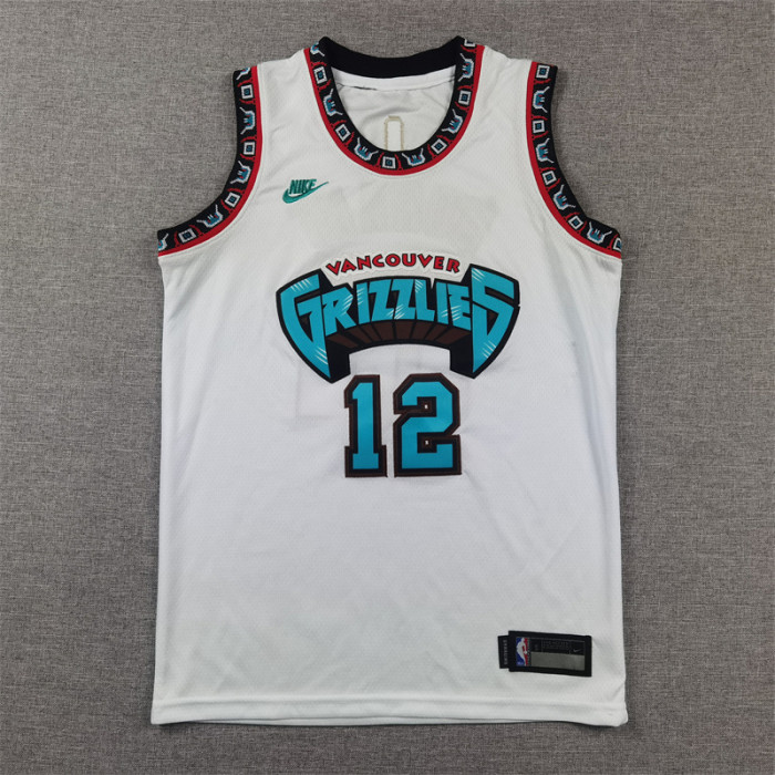 Youth 2025 City Edition Memphis Grizzlies 12 MORANT White NBA Jersey Basketball Shirt