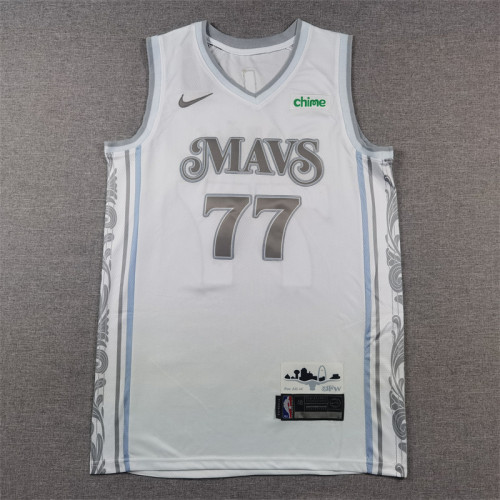 2025 City Edition Dallas Mavericks DONCIC 77 White NBA Jersey Basketball Shirt