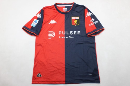 with Serie A Patch Fan Version 2024-2025 Genoa Home Soccer Jersey Maillot de Foot