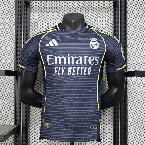 Player Version 2025-2026 Real Madrid Blue Soccer Jersey Real Football Shirt