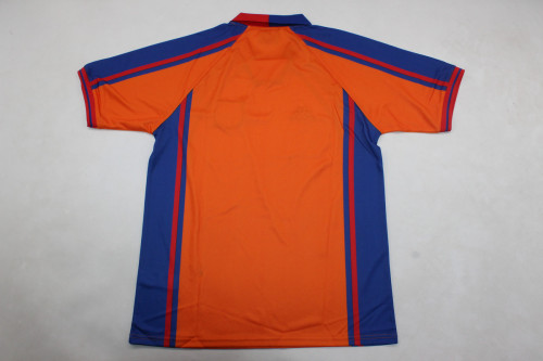 with UCL Patch Retro Jersey 1997-1998 Barcelona Away Soccer Jersey Vintage Football Shirt