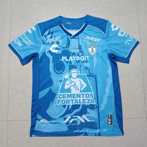 Fans Version 2024-2025 Pachuca Third Away Blue Soccer Jersey Football Shirt