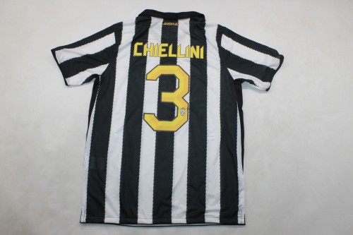 Retro Jersey 2010-2011 Juventus CHIELLINI 3 Home Soccer Jersey Vintage Football Shirt