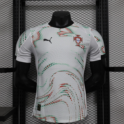 Player Version 2025 Portugal Away White Soccer Jersey Football Shirt