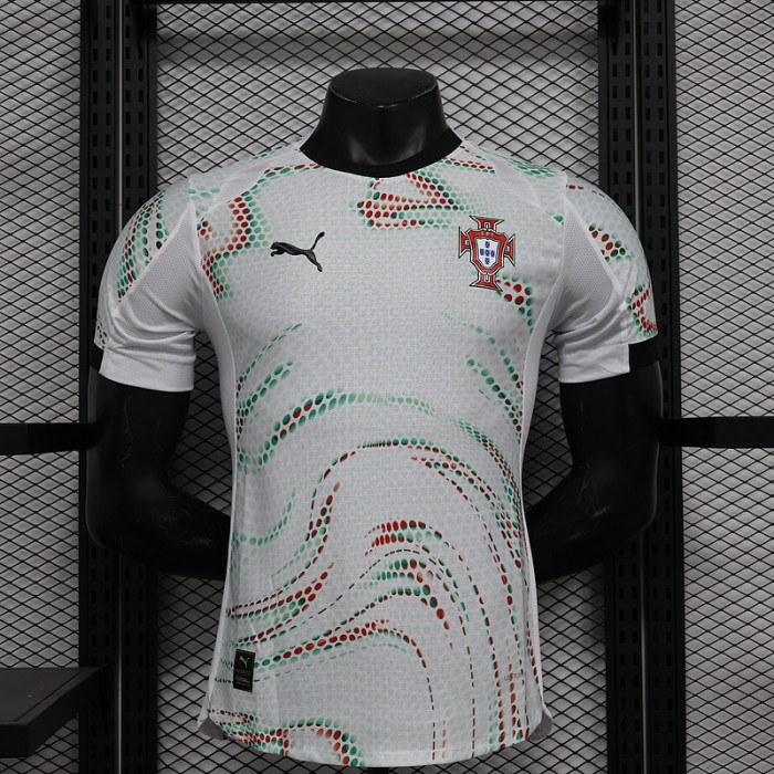 Player Version 2025 Portugal Away White Soccer Jersey Football Shirt