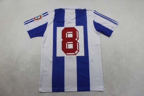 with Patch Retro Jersey 1986-1987 Porto 8 Home Soccer Jersey Vintage Football Shirt