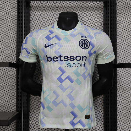 with Sponor Logo Player Version 2025-2026 Inter Milan Away White Soccer Jersey Football Shirt
