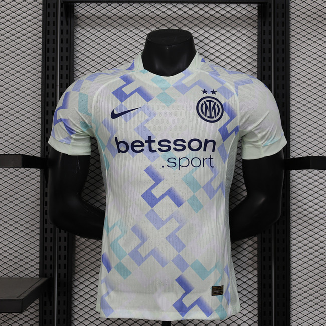 with Sponor Logo Player Version 2025-2026 Inter Milan Away White Soccer Jersey Football Shirt