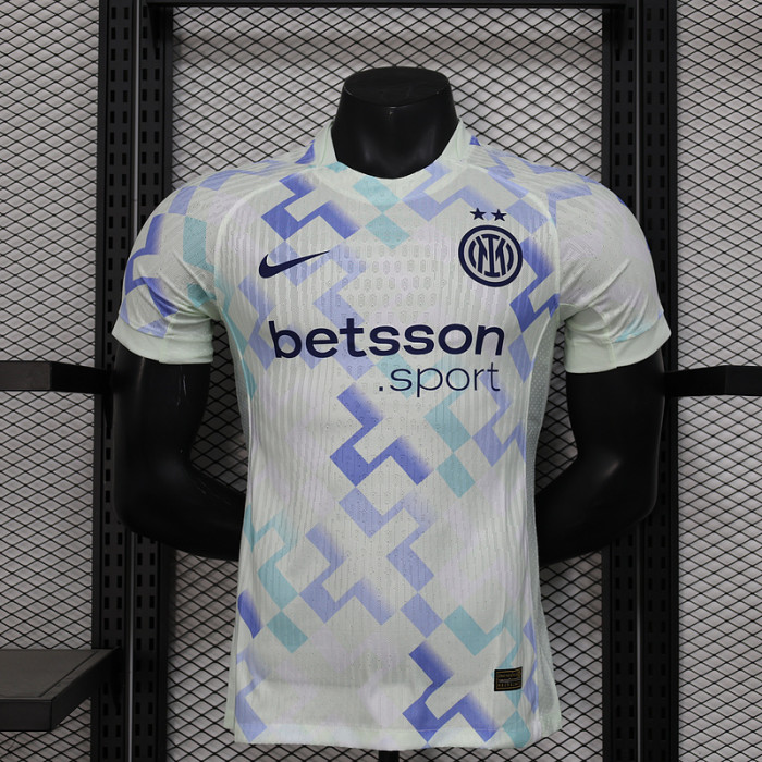 with Sponor Logo Player Version 2025-2026 Inter Milan Away White Soccer Jersey Football Shirt