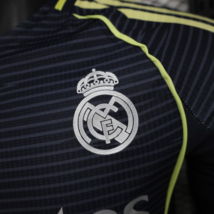 Player Version 2025-2026 Real Madrid Blue Soccer Jersey Real Football Shirt