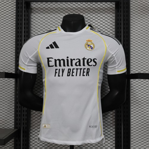 Player Version 2025-2026 Real Madrid White Soccer Jersey Real Football Shirt