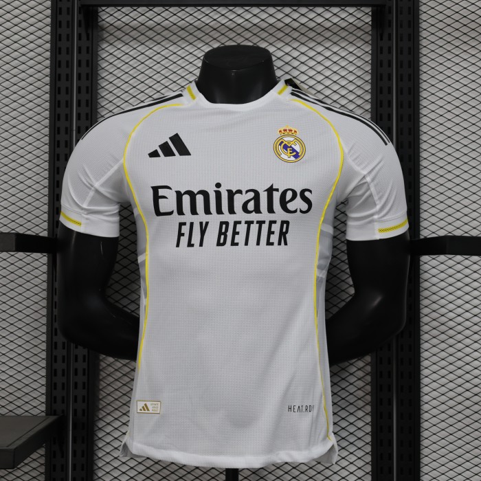 Player Version 2025-2026 Real Madrid White Soccer Jersey Real Football Shirt