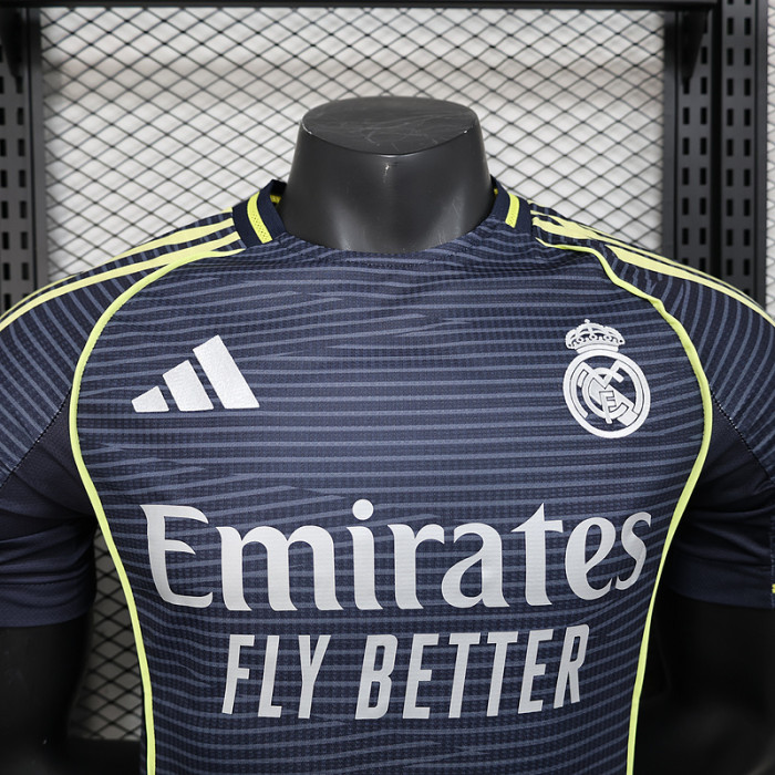 Player Version 2025-2026 Real Madrid Blue Soccer Jersey Real Football Shirt