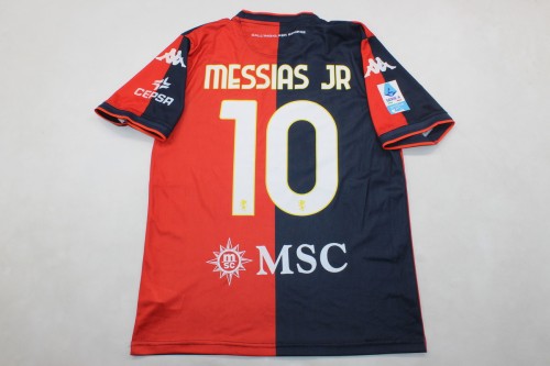 with Serie A Patch Fan Version 2024-2025 Genoa MESSIAS JR 10 Home Soccer Jersey Maillot de Foot