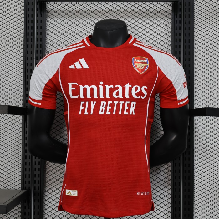 Player Version 2025-2026 Arsenal Red Footbal Shirt Soccer Jersey