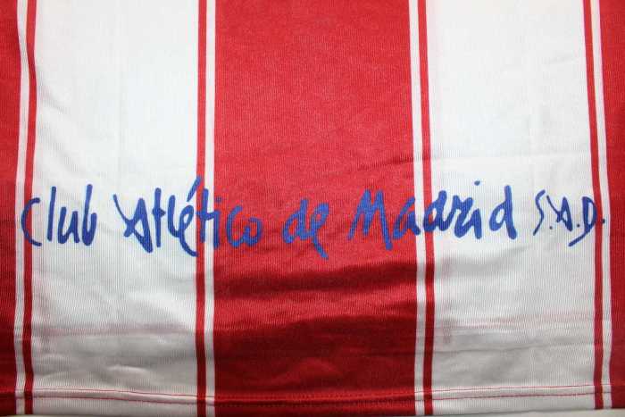 with LFP Patch Retro Jersey 1999-2000 Atletico Madrid HASSELBAINK 17 Home Soccer Jersey Vintage Football Shirt