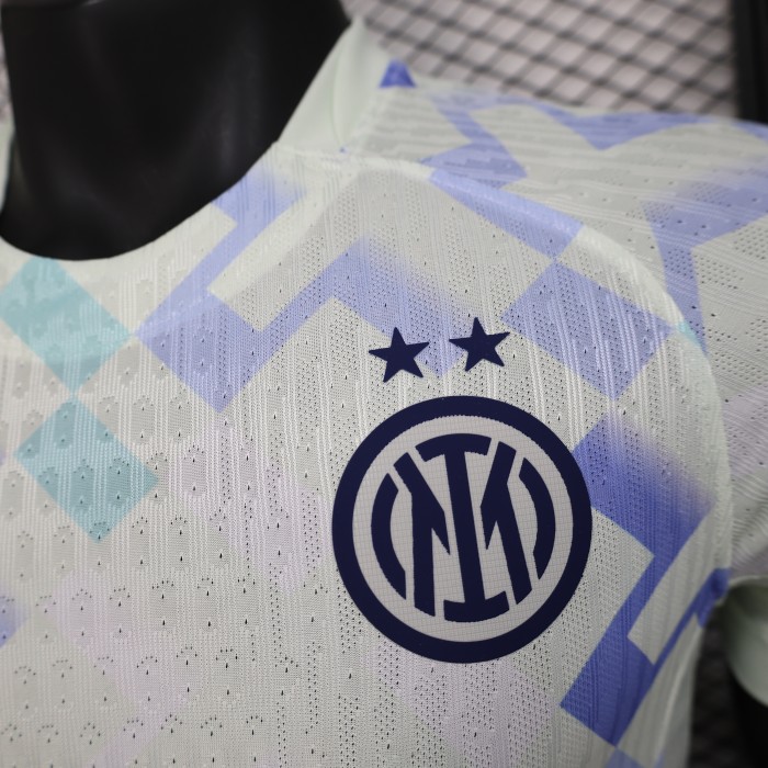 with Sponor Logo Player Version 2025-2026 Inter Milan Away White Soccer Jersey Football Shirt