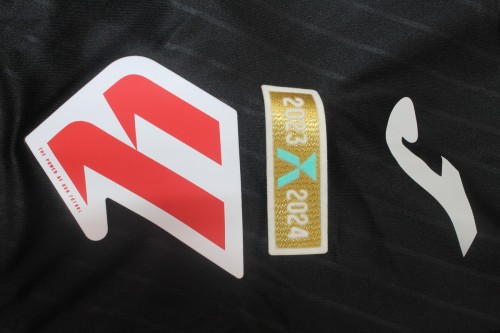 with League Champions+LALIGA Patch Fans Version 2024-2025 Leganes GRUZ 11 Third Away Black Soccer Jersey Leganés Football Shirt