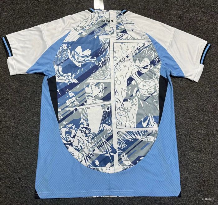 Fan Version Japan 2024 Blue Comic Soccer Jersey Football Shirt