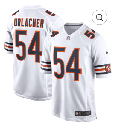 Men's Chicago Bears 2024 URLACHER 54 White NFL Jersey