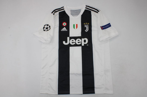 with Coppa Italia+Scudetto+UCL Patch Retro Jersey 2018-2019 Juventus Home Soccer Jersey Vintage Football Shirt
